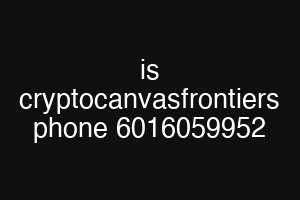is cryptocanvasfrontiers phone 6016059952